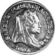 Spain 150 Pesetas Isabel II 1904 Unique X# 17 ISABEL 2A POR LA GRACIA DEO DIOS 1904 coin obverse