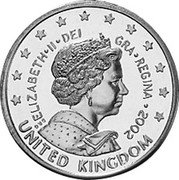 UK 2 Cent (Elizabeth II - pattern) X# Pn2a UNITED KINGDOM ELIZABETH II DEI GRA REGINA 2002 coin obverse