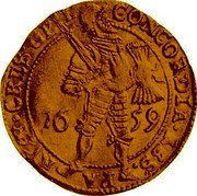 Netherlands 2 Ducats KM# 40 Gelderland Province Trade Coinage CONCORDIA RES PA RVAE CRES GEL 16 59 coin obverse Netherlands 2 Ducats KM# 40 Gelderland Province Trade Coinage CONCORDIA RES PA RVAE CRES GEL 16 59 coin obverse