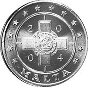 Malta 2 Euro Cent (Pattern) X# Pn2 2004 MALTA coin obverse Malta 2 Euro Cent (Pattern) X# Pn2 2004 MALTA coin obverse
