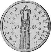 Latvia 2 Euro Cent (Probe) X# Pn2 LATVIJAS REPUBLIKA 20 04 coin obverse