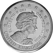 UK 2 Euro (Elizabeth II - pattern) X# Pn26 UNITED KINGDOM ELIZABETH II DEI GRA REGINA 2006 coin obverse