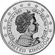 UK 2 Euro (Elizabeth II - pattern) X# Pn8a UNITED KINGDOM ELIZABETH II DEI GRA REGINA 2002 coin obverse