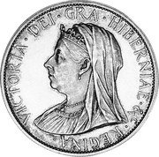Ireland 2 Florin Victoria 1900 Proof X# 5 VICTORIA DEI GRA HIBERNIAE & C REGINA coin obverse