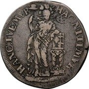 Netherlands 2 Guldens Gelderland Province Figure 1694 Unicorn KM# 67 HAC NITIMVR HANC TVEMVR coin reverse