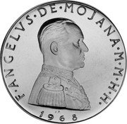 Malta 2 Scvdi (Angelo de Mojano) X# 25 F ANGELVS DE MOJANA M M H H 1968 coin obverse Malta 2 Scvdi (Angelo de Mojano) X# 25 F ANGELVS DE MOJANA M M H H 1968 coin obverse