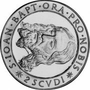 Malta 2 Scvdi (Angelo de Mojano) X# 60 S IOAN BAPT ORA PRO NOBIS 2 SCVDI coin reverse Malta 2 Scvdi (Angelo de Mojano) X# 60 S IOAN BAPT ORA PRO NOBIS 2 SCVDI coin reverse
