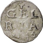 Netherlands 2 Stuivers 1646 Lily KM# 26.2 Gelderland Province Standart Coinage GEL RIA 1646 coin reverse Netherlands 2 Stuivers 1646 Lily KM# 26.2 Gelderland Province Standart Coinage GEL RIA 1646 coin reverse