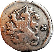 Netherlands 2 Stuivers Rampant Lion Friesland 1682 Lion Lion between dots and rosettes KM# 32.3 2 S coin reverse Netherlands 2 Stuivers Rampant Lion Friesland 1682 Lion Lion between dots and rosettes KM# 32.3 2 S coin reverse