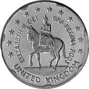 UK 20 Cent (Elizabeth II - pattern) X# Pn14 UNITED KINGDOM ELIZABETH II DEI GRA REGINA 2003 coin obverse