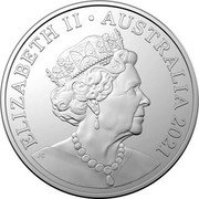 Australia 20 Cents (Animalia 35th Anniversary) ELIZABETH II AUSTRALIA 2021 JC coin obverse Australia 20 Cents (Animalia 35th Anniversary) ELIZABETH II AUSTRALIA 2021 JC coin obverse