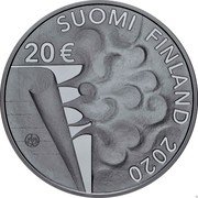 Finland 20 Euro (100th Anniversary Of The Birth Of Vaino Linna) SUOMI FINLAND 2020 coin reverse Finland 20 Euro (100th Anniversary Of The Birth Of Vaino Linna) SUOMI FINLAND 2020 coin reverse
