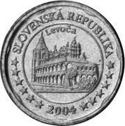 Slovakia 20 Euro Cent (Pattern) X# Pn5 SLOVENSKÁ REPUBLIKA LEVOČA 2004 coin obverse Slovakia 20 Euro Cent (Pattern) X# Pn5 SLOVENSKÁ REPUBLIKA LEVOČA 2004 coin obverse