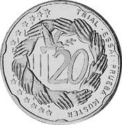 Lithuania 20 Euro Cent (trial - pattern) X# Pn5 TRIAL ESSAI PRUEBA MUSTEN 20 coin reverse Lithuania 20 Euro Cent (trial - pattern) X# Pn5 TRIAL ESSAI PRUEBA MUSTEN 20 coin reverse