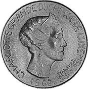 Luxembourg 20 Francs (Charlotte- essai) KM# E50 CHARLOTTE GRANDE-DUCHESSE DE LUXEMBOURG J N LEFEVRE 1962 coin obverse Luxembourg 20 Francs (Charlotte- essai) KM# E50 CHARLOTTE GRANDE-DUCHESSE DE LUXEMBOURG J N LEFEVRE 1962 coin obverse