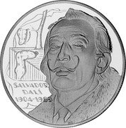 Spain 25 ECU Catalonia 1995 Proof X# M28 SALVADOR DALI 1904 - 1989 coin reverse Spain 25 ECU Catalonia 1995 Proof X# M28 SALVADOR DALI 1904 - 1989 coin reverse