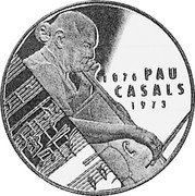 Spain 25 ECU Catalonia 1993 Proof X# M12 PAU CASALS 1876 1973 coin reverse Spain 25 ECU Catalonia 1993 Proof X# M12 PAU CASALS 1876 1973 coin reverse
