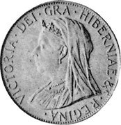 Ireland 3 Shillings (Victoria) X# 3 VICTORIA DEI GRA HIBERNIA & REGINA coin obverse