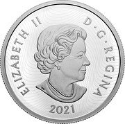 Canada 30 Dollars (Imposing Icons - Bison) ELIZABETH II D G REGINA 2021 SB coin obverse