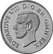 UK 30 Pence (Edward VIII) EDWARDVS VIII D G BR OMN REX coin obverse