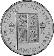 UK 2 Shillings 6 Pense King Edward VIII 1936 Proof FID DEF IND IMP 2 S 6 D ANNO 1936 E R coin reverse UK 2 Shillings 6 Pense King Edward VIII 1936 Proof FID DEF IND IMP 2 S 6 D ANNO 1936 E R coin reverse