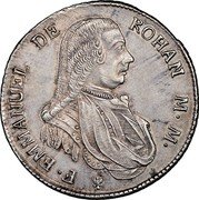 Malta 30 Tari (Emmanuel de Rohan- Pattern) KM# Pn11 F EMMANUEL DE ROHAN M M coin obverse Malta 30 Tari (Emmanuel de Rohan- Pattern) KM# Pn11 F EMMANUEL DE ROHAN M M coin obverse