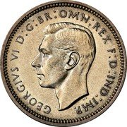 UK 4 Pence (George VI) X# 114 GEORGIVS VI D G BR OMN REX F D IND IMP coin obverse