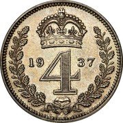 UK 4 Pence (George VI) X# 114 4 1938 coin reverse
