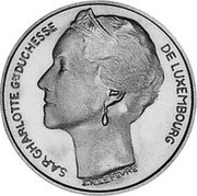 Luxembourg 40 Francs X# M5 Standard Coinage S A R GHARLOTTE G DUCHESSE DE LOUXEMBOURG coin obverse Luxembourg 40 Francs X# M5 Standard Coinage S A R GHARLOTTE G DUCHESSE DE LOUXEMBOURG coin obverse
