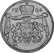 Luxembourg 40 Francs X# M5 Standard Coinage 1964 M J L coin reverse Luxembourg 40 Francs X# M5 Standard Coinage 1964 M J L coin reverse