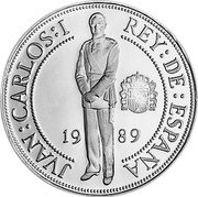 Spain 40000 Ptas (Juan Carlos I) KM# 844 JVAN CARLOS I REY DE ESPAÑA 1989 coin obverse Spain 40000 Ptas (Juan Carlos I) KM# 844 JVAN CARLOS I REY DE ESPAÑA 1989 coin obverse