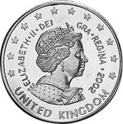UK 5 Cent (Elizabeth II -pattern) X# Pn3a UNITED KINGDOM ELIZABETH II DEI GRA REGINA 2002 coin obverse UK 5 Cent (Elizabeth II -pattern) X# Pn3a UNITED KINGDOM ELIZABETH II DEI GRA REGINA 2002 coin obverse