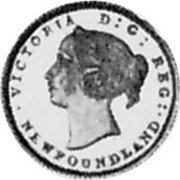 Canada 5 Cents (Victoria- pattern) KM# Pn8 VICTORIA D G REG NEWFOUNDLAND coin obverse Canada 5 Cents (Victoria- pattern) KM# Pn8 VICTORIA D G REG NEWFOUNDLAND coin obverse