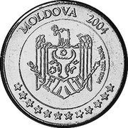 Moldova 5 Cent Pattern 2004 X# Pn3 MOLDOVA 2004 coin obverse Moldova 5 Cent Pattern 2004 X# Pn3 MOLDOVA 2004 coin obverse