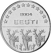 Estonia 5 Euro Cent (Probe) X# Pn3 EESTI 2004 coin obverse Estonia 5 Euro Cent (Probe) X# Pn3 EESTI 2004 coin obverse