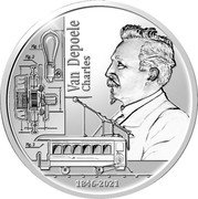 Belgium 5 Euro (Charles Van Depoele) VAN DEPOELE CHARLES 1846 2021 coin reverse