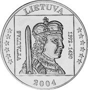 Lithuania 5 Euro (Probe) X# Pn9 LIETUVA VYTAUTAS 1392-1430 2004 coin obverse Lithuania 5 Euro (Probe) X# Pn9 LIETUVA VYTAUTAS 1392-1430 2004 coin obverse