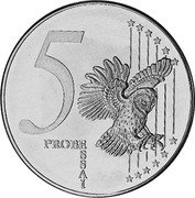 Lithuania 5 Euro (Probe) X# Pn9 5 PROBE ESSAI coin reverse Lithuania 5 Euro (Probe) X# Pn9 5 PROBE ESSAI coin reverse