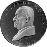 Malta 5 Scvdi (Angelo de Mojano) X# 107 FR ANGELVS DE MOJANA M M H H coin obverse Malta 5 Scvdi (Angelo de Mojano) X# 107 FR ANGELVS DE MOJANA M M H H coin obverse