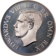 Australia 5 Shillings (1 Crown) (Edward VIII) X# M15 EDWARDVS VIII D G BR OMN: REX F D IND IMP coin obverse