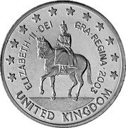 UK 50 Cent (Elizabeth II -pattern) X# Pn15 UNITED KINGDOM ELIZABETH II DEI GRA REGINA 2003 coin obverse