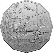 Australia 50 Cents (50th Anniversary of the Battle of Nui Le) YS 513857 50 THE BATTLE OF NUI LE coin reverse Australia 50 Cents (50th Anniversary of the Battle of Nui Le) YS 513857 50 THE BATTLE OF NUI LE coin reverse