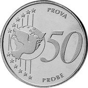UK 50 Euro Cent (Elizabeth II - probe pattern) X# Pn24 PROVA 50 PROBE coin reverse UK 50 Euro Cent (Elizabeth II - probe pattern) X# Pn24 PROVA 50 PROBE coin reverse