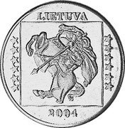 Lithuania 50 Euro Cent (trial - pattern) X# Pn6 LIETUVA 2004 coin obverse Lithuania 50 Euro Cent (trial - pattern) X# Pn6 LIETUVA 2004 coin obverse