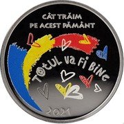 Moldova 50 Lei 30th anni. Republic of Moldova. How Long We Live On This Earth 2021 in set CÂT TRĂIM PE ACEST PĂMÂNT TOTUL VA FI BINE 2021 coin reverse Moldova 50 Lei 30th anni. Republic of Moldova. How Long We Live On This Earth 2021 in set CÂT TRĂIM PE ACEST PĂMÂNT TOTUL VA FI BINE 2021 coin reverse