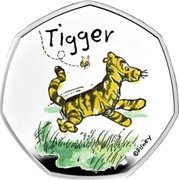 UK 50 Pence Tigger 2021 Proof TIGGER © DISNEY coin reverse UK 50 Pence Tigger 2021 Proof TIGGER © DISNEY coin reverse
