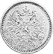 Finland 75 Pennia Alexander II 1865 (1953) X# A1 coin obverse Finland 75 Pennia Alexander II 1865 (1953) X# A1 coin obverse