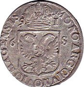 Netherlands Arendschelling (16)91 KM# 26.1 Gelderland - Nijmegen City Standard Coinage MO NO ARG CIV NOVIO MAGENSIS 91 6S coin obverse Netherlands Arendschelling (16)91 KM# 26.1 Gelderland - Nijmegen City Standard Coinage MO NO ARG CIV NOVIO MAGENSIS 91 6S coin obverse