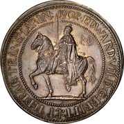 UK Crown (Edward VII) X# 61 EDVARD VII D G BRITT ET TERRAR TRANSMARIN 1902 coin obverse