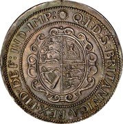 UK Crown (Edward VII) X# 61 Q I D S BRITANNICA REX FID DEF IND IMP coin reverse